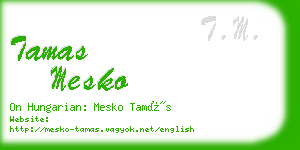 tamas mesko business card